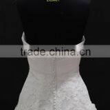 Real Factory Sample! Soft Tulle Drapping Belt With Beading Trim Scoop Neckline A-line Wedding Gown thumbnail-6