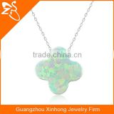 925 silver jewelry necklace with charming flower opal pendant necklaces