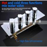 Contemporary High Pressure 4 Handle 3 Way In Wall Bath Shower Faucet Hot Cold Mixing Water Control Valve thumbnail-6
