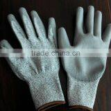 100% HPPE Gloves PU Coated Gloves /Cut Level 5/Cut Resistant Glove thumbnail-3