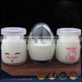 Hot Selling 100ml Cute Round Glass Pudding Bottle