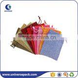 New Various Colors Jute Drawstring Pouch Custom Logo Made in China thumbnail-2