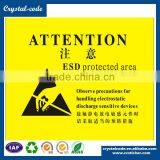 Silk Screen Printing Acrylic Pressure Adhesive Color-coding Anti-vibration Hazard Warning Label thumbnail-2