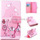 Book Style Color Printing Customed PU Leather Wallet Case For Sony Z5 thumbnail-3