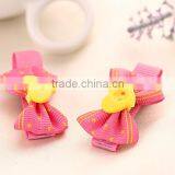 New Style With Sweet Heart Button Multi Color Boutique Grosgrain Hair Clip Fancy Hailgrips thumbnail-2