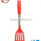 FDA Silicone Slotted Cooking Turner with Stainless Steel Connection
