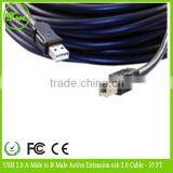 USB 2.0 A Male to B Male Active Extension Usb 2.0 Cable - 35 FT