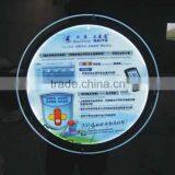 Customized Round Shape Morden Style High Clear Acrylic Light Box Wholesale