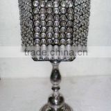 Metal & Glass Crystal Votive Tealight Candle Holder