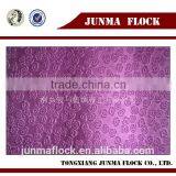 Manufacturer China Junma Design Rose pattern Spray Flocking Fabric Quilting