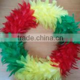 multi-color feather wreath