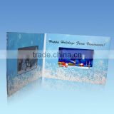 Hot 7 inch lcd video box greeting card business booklet with rechargeable battery for christmas gifts