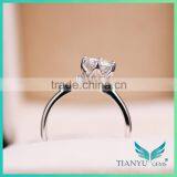 Perfect Cut Diamond Accents Women's Band 1CT Center Moissanite Lab Grown Diamond Ring,with Small Ruby Wedding Ring Band thumbnail-4