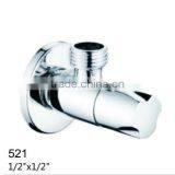 1/2"x1/2" Chrome Plated Copper Basin Faucet Stop Angle Valve thumbnail-1