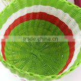 Wholesale 2-handles Bright Mix Colors Plastic Weave Dirty Clothes Basket thumbnail-3