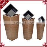 Outdoor Garden Patio Decor Plastic Rattan Plant Pots Tall Large Planters thumbnail-4