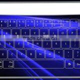 Newest Fashion Glass Touch LED Backlit Universal Wired Keyboard Transparent Glass LED Touch Keyboard thumbnail-3
