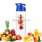 Water Bottle Fruit Infuser FDA Approved Bpa Free Plastic Tritan Fruit Infuser Bottle 26 oz thumbnail-1