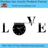 Love Hearts DIY Wall Clock Acrylic Black Color Creative Modern Wall Clock Home Decoration