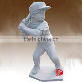 Natural Stone Baseball Boy Statue thumbnail-1
