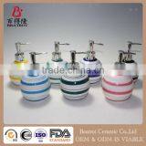 Beatrot Ceramic Liquid Soap Dispenser Pump Bottle With Hand Painting thumbnail-1