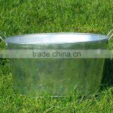 Galvanised Flower Pot thumbnail-1