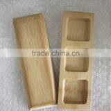 Fashion Bamboo Relish Dish/3holes Bamboo Tray Dish thumbnail-3