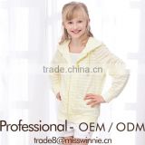 girl new thin hoodie jacket against UV air condition in hot summer