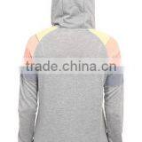 Regular Fit Hoodie Fashionable Blocked Stripes Shoulders Cut&sew Hoodies thumbnail-2