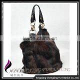 CX-H-41 Fashion Leather Fashion Women Bag Lady Wholesale Cheap Bag Rabbit Fur Women Handbag thumbnail-3