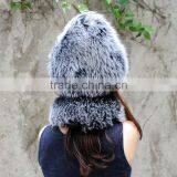 CX-C-01B 2017 New Design Fashion China Supplier Winter Fox Fur Hat And Ring Scarf Set thumbnail-2