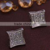 LSE854 Silver Jewelry Earrings Men Square Earring Factory thumbnail-1