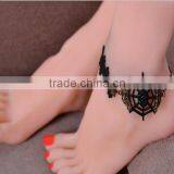 Black Unique Spider Lace Anklet, 2016 Summer Accessories for Foot Jewelry, Sexy Foot Anklet Jewelry thumbnail-1