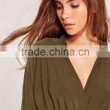 MGOO 2017 High Quality Green Olive Bodysuits Shirts Jersey 95% Cotton 5% Spandex Long Sleeves Fashion Shirts thumbnail-5