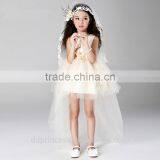 Short Party Dress Patterns Short Girls Dress White Yellow Front Long Back Dress thumbnail-4