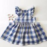 Soft Fashion Baby Cotton Frocks Designs Baby Stripe Sleeveless Dress With Two Pockets Girls Party Wear Dresses thumbnail-3