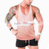 Wholesale Striped Mens Stringer Printed Singlet thumbnail-1