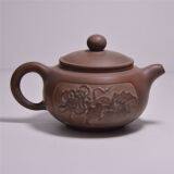 Beautiful Hand Carving Modern China New Design Round Tea Pot Tea Ware thumbnail-2