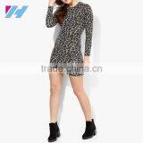 YIHAO FALL Fashion Ladies Western Dress Designs Floral Crochet Dress Long Sleeve Bodycon Mini Dress thumbnail-3