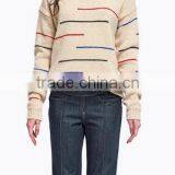 EY0908S Women Stripe Cashmere Pullover Cashmere Sweater thumbnail-1