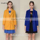 Navy Blue Plain Fashionable Latest 2015 Casual Elegant Women Coats Cheap thumbnail-1