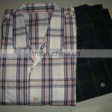 Foreign Trade the Original Single Export Japan Pure Cotton Cloth Grid Man Pajamas The Spring and Autumn Period and the Long Slee thumbnail-1