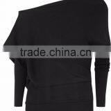 2017 New Design Girl One- Shoulder Sweater Knitted Pullover thumbnail-2