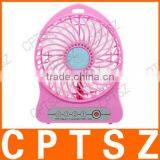 Fashion Summer Cool Super Wind Portable Lithium Battery Fan ABS Material With Portable USB Cable thumbnail-2