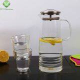 Water Bottle Wholesale Glass Bottle Wholesale Water Jug Glass Decanter Glass Bottle for Kitchen Resturant and Hotel thumbnail-5