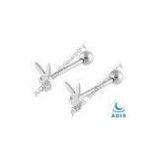 Playboy Rabbite Luster Cute 316l Fashion Tongue Industrial Barbell Jewelry For Anniversary thumbnail-1
