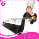 2015 Hot Selling Unprocessed Virgin Pre-bonded I-tip Hair Extension, Natural Black Straight Brazilian Remy Hair thumbnail-1