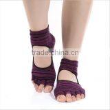 Open Toe Socks Cotton Knitted Yoga Socks thumbnail-3