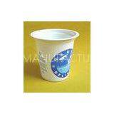 White Yogurt Disposable Dessert Cups With Plastic Film 200ml 7oz