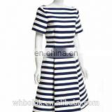 Fashionable new design lady stripe dress cotton sumenr dress